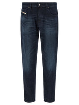 Jean droit Diesel en coton bleu