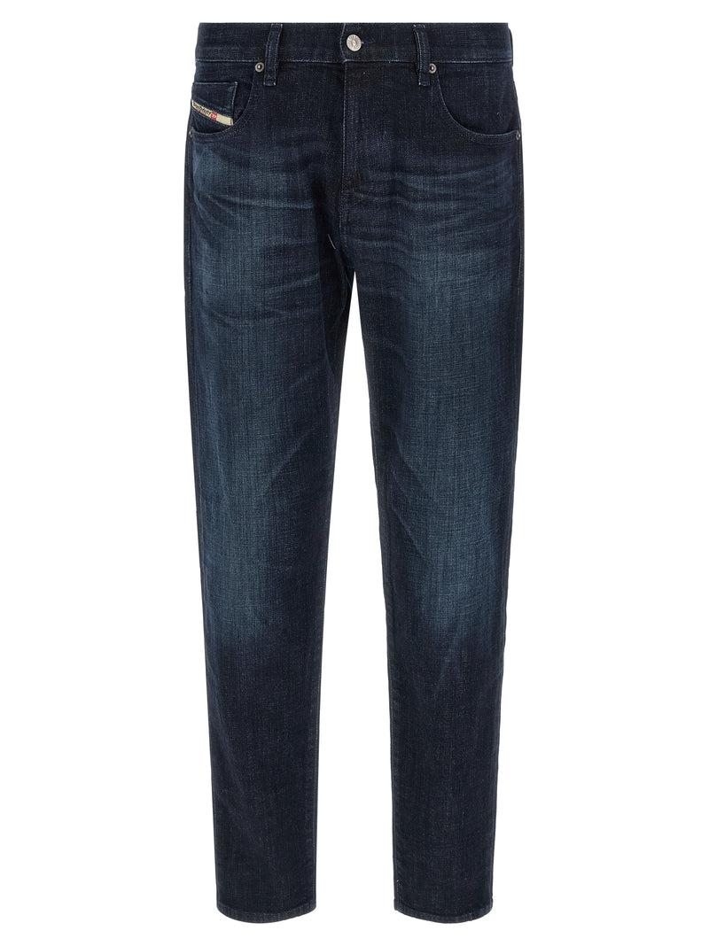 Diesel Blue Cotton Straight-Leg Jeans