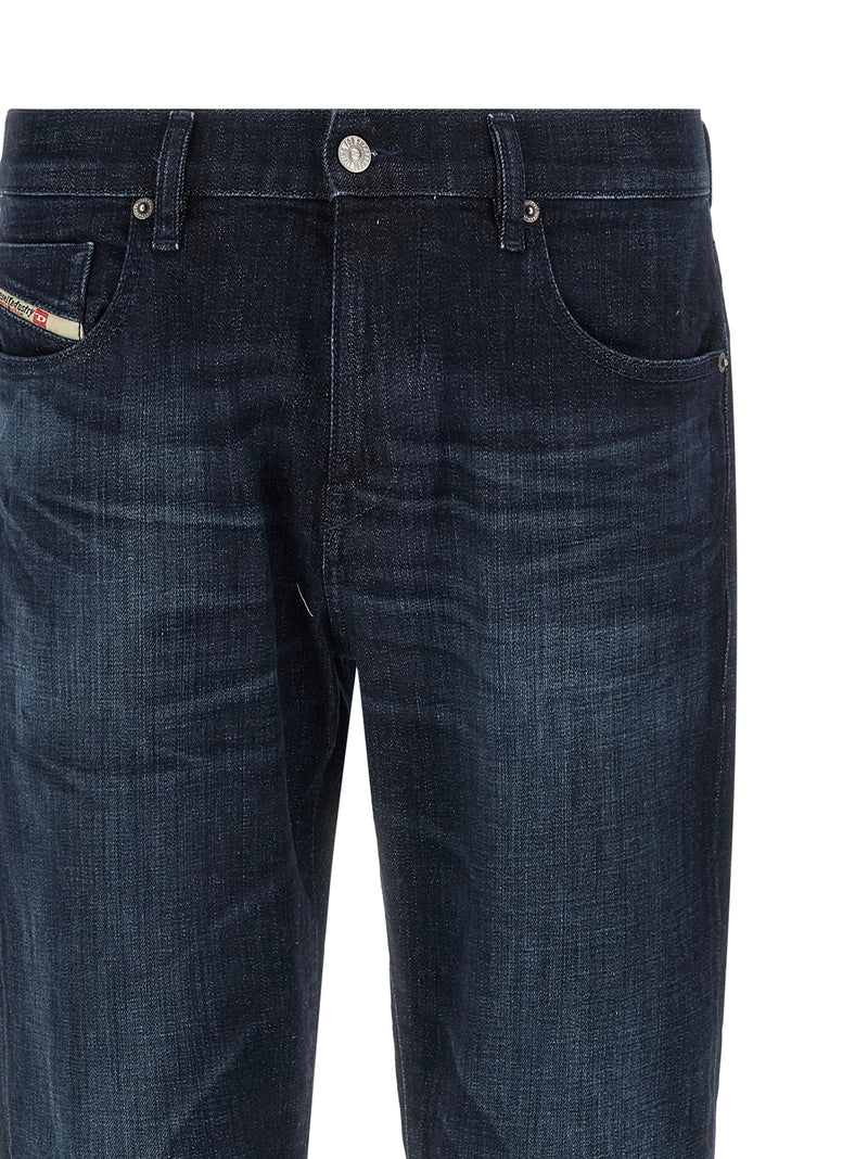 Diesel Blue Cotton Straight-Leg Jeans