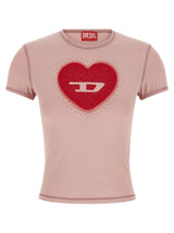 T-shirt Diesel en coton multicolore