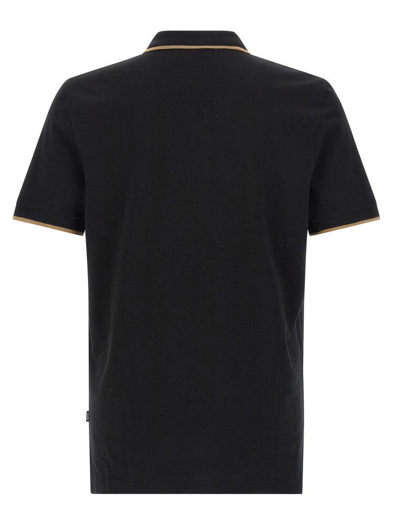 Hugo Boss Parlay 190 Black Cotton Polo Shirt for Men