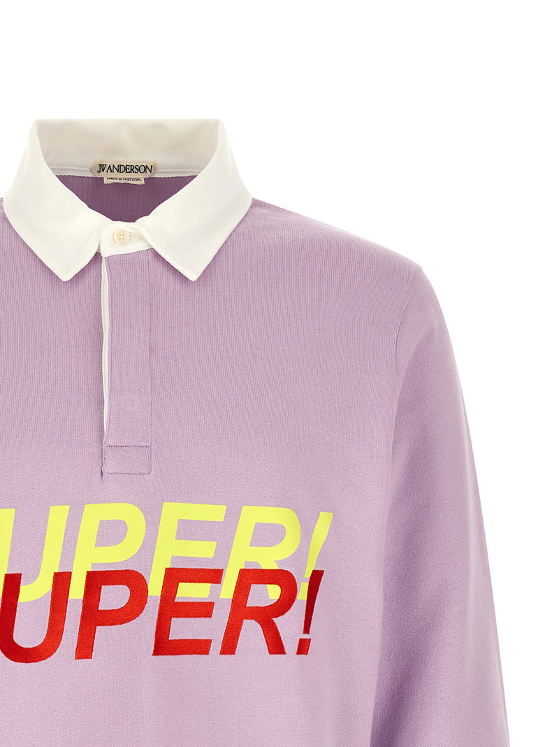 Polo en coton violet J.W.Anderson