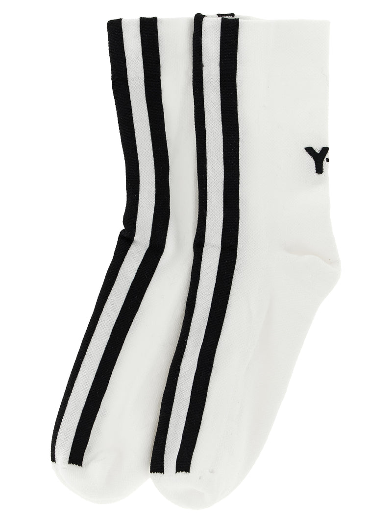 Y-3 Bicolor Cotton Socks - Stylish and Comfortable