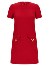 Valentino Garavani Multicolor Virgin Wool Short Dress