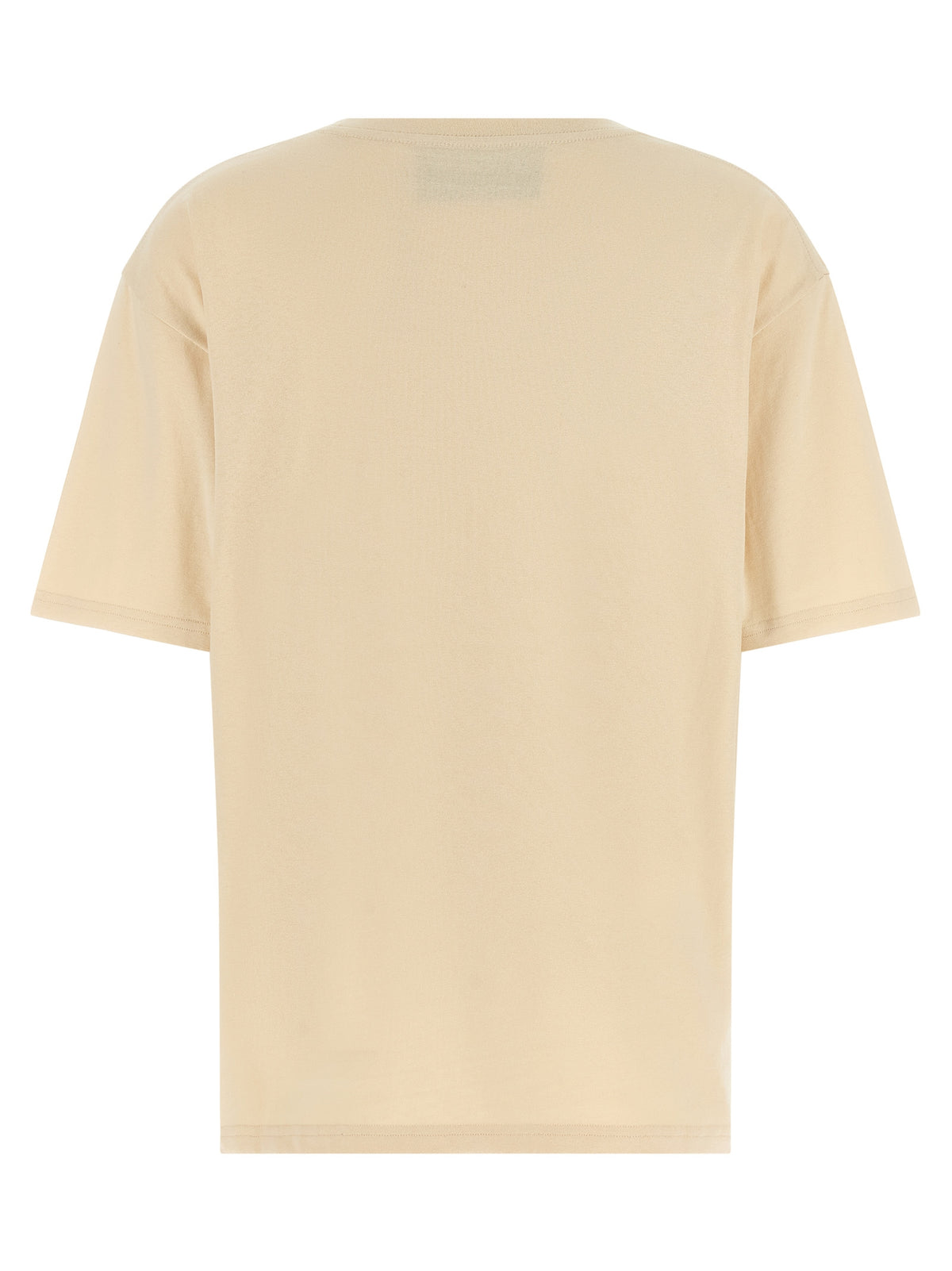 Valentino Garavani Beige Cotton T-Shirt with Embroidered Detail