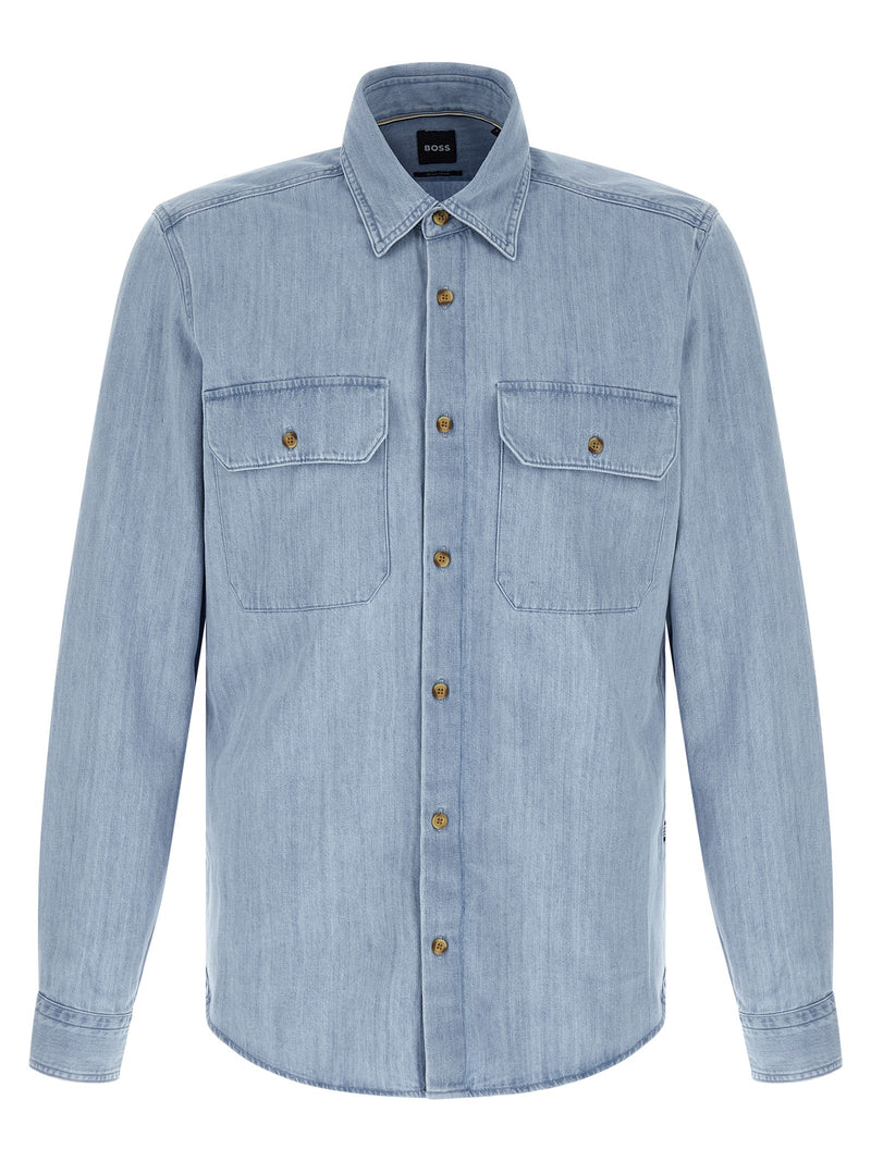 Hugo Boss H-Liam Light Blue Cotton Blouse for Men