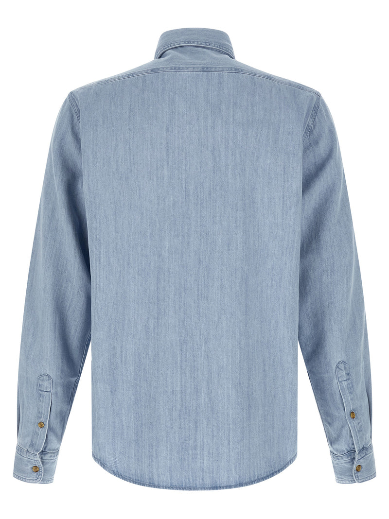 Hugo Boss H-Liam Light Blue Cotton Blouse for Men