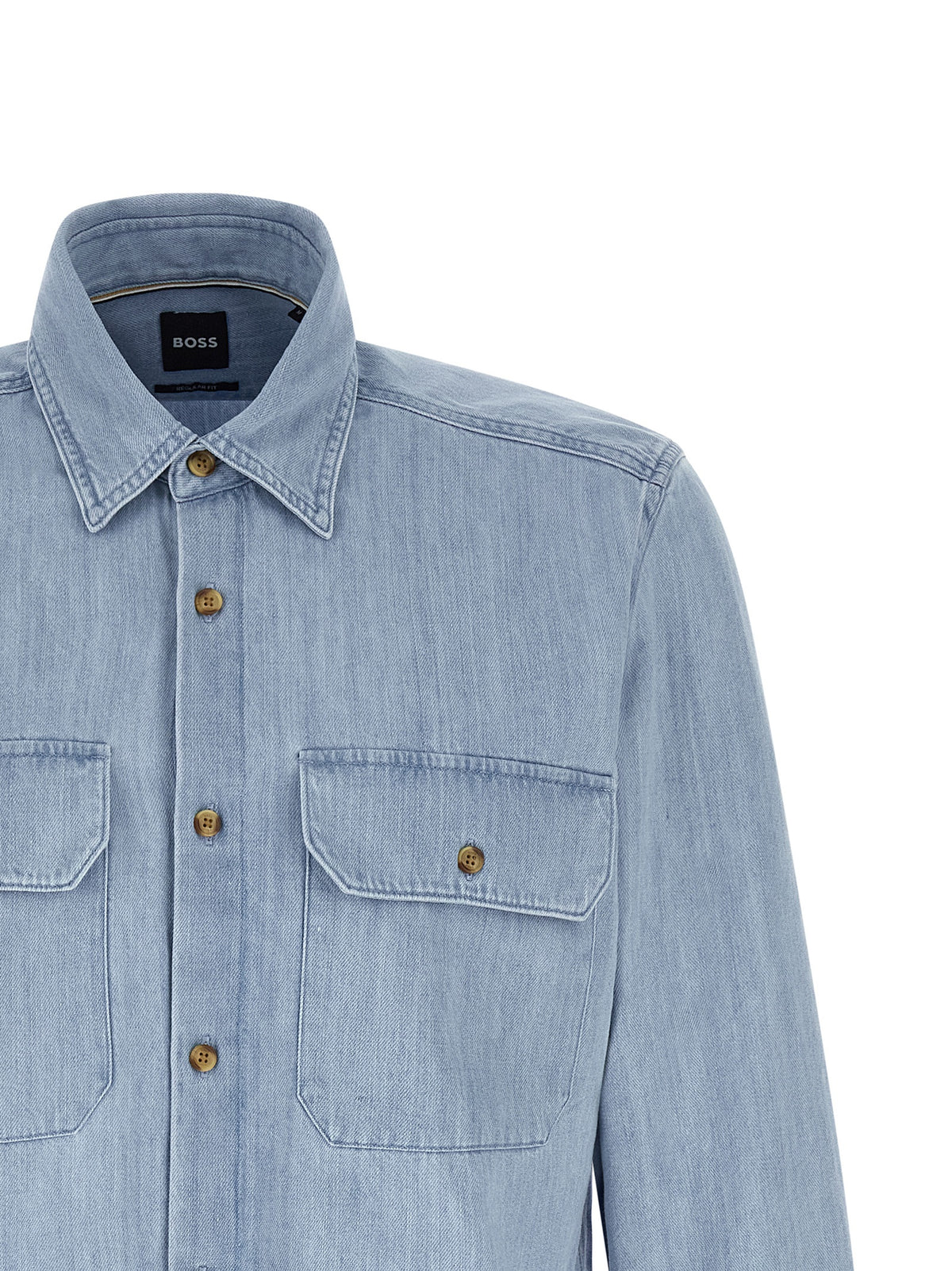 Hugo Boss H-Liam Light Blue Cotton Blouse for Men