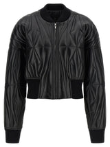 Veste en cuir d'agneau noir Rick Owens