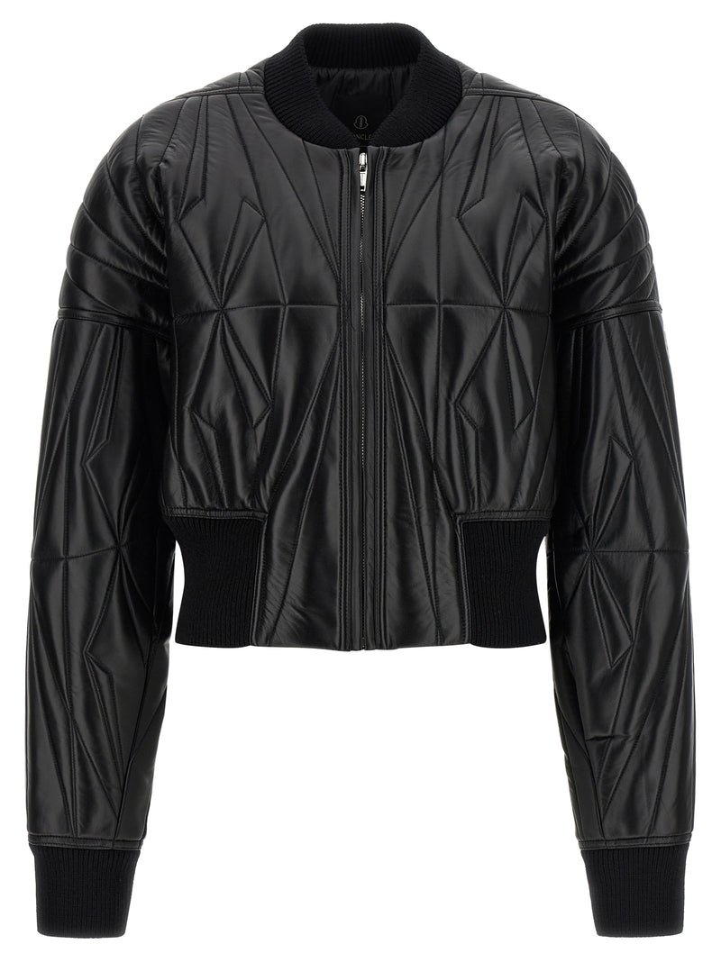 Veste en cuir d'agneau noir Rick Owens