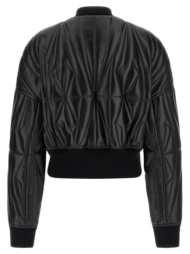 Veste en cuir d'agneau noir Rick Owens