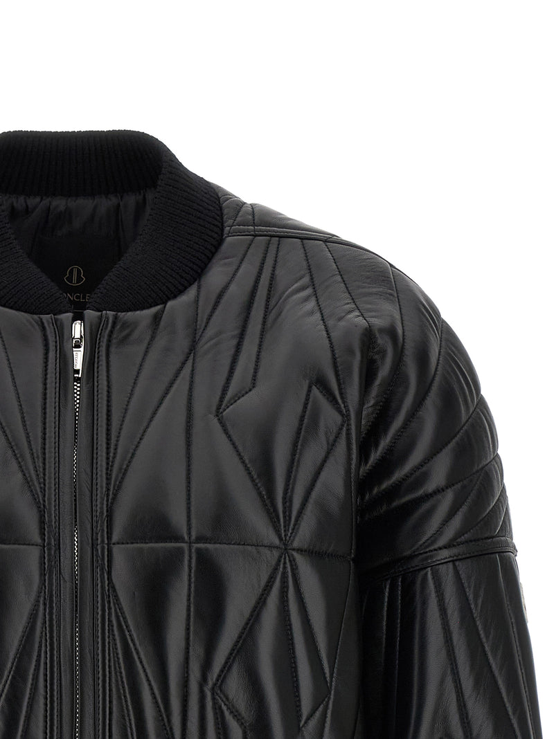 Veste en cuir d'agneau noir Rick Owens