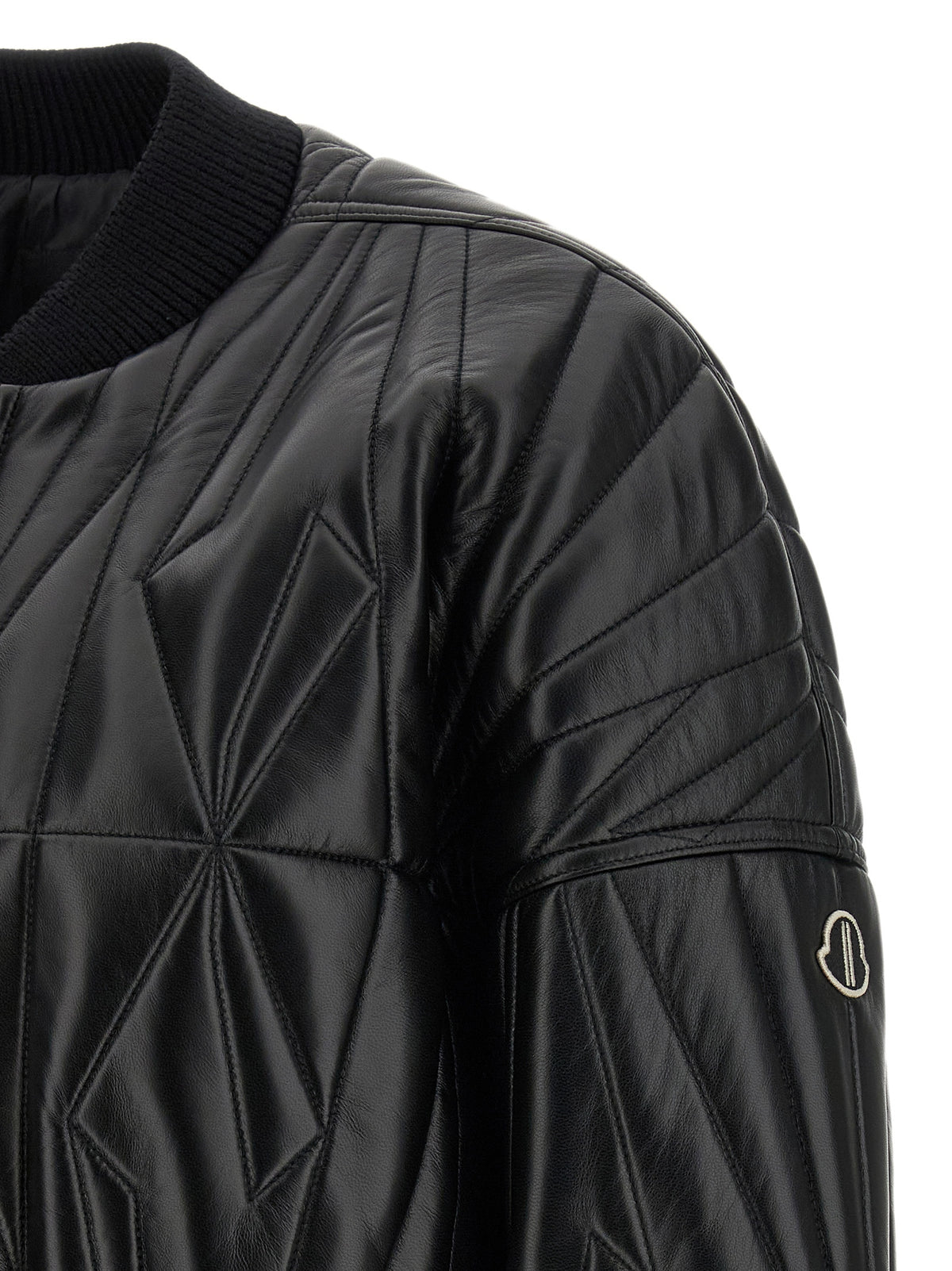 Veste en cuir d'agneau noir Rick Owens