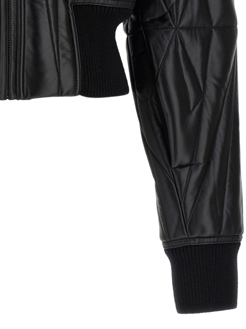Veste en cuir d'agneau noir Rick Owens