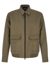 Brioni Bicolor Linen Full-Length Jacket