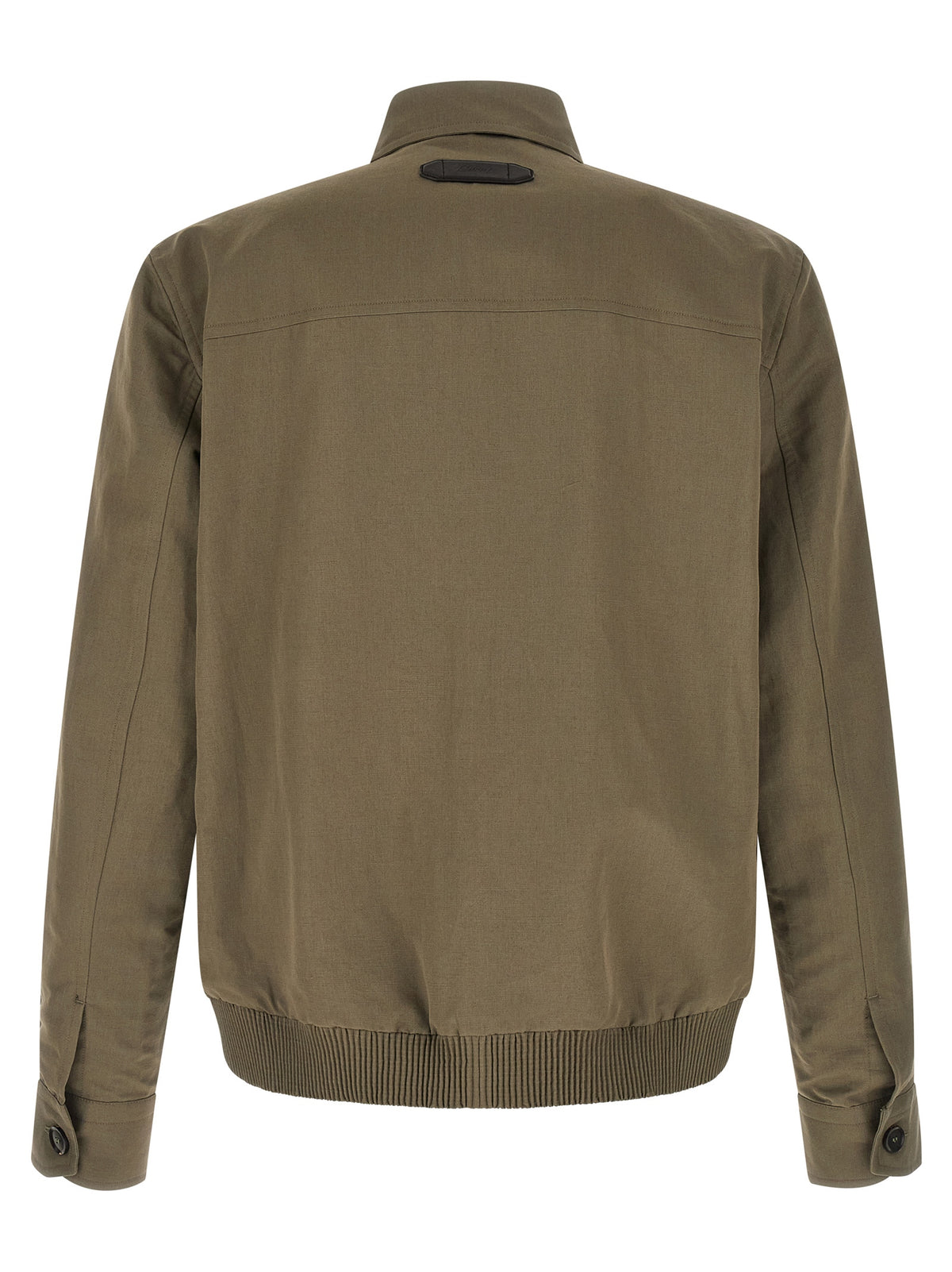 Brioni Bicolor Linen Full-Length Jacket