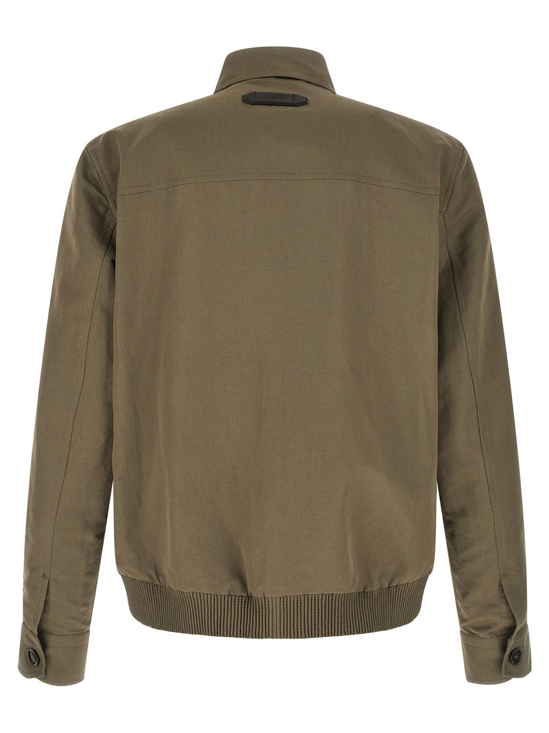 Brioni Bicolor Linen Full-Length Jacket for Men