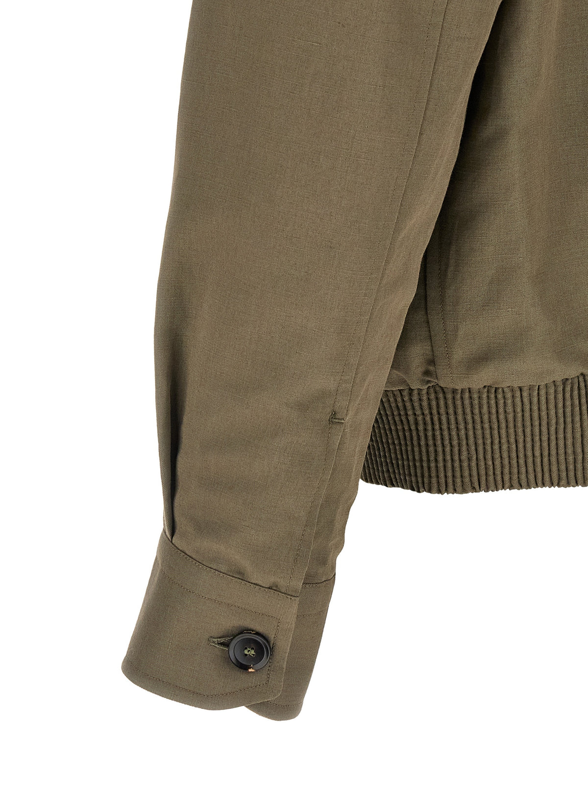 Brioni Bicolor Linen Full-Length Jacket