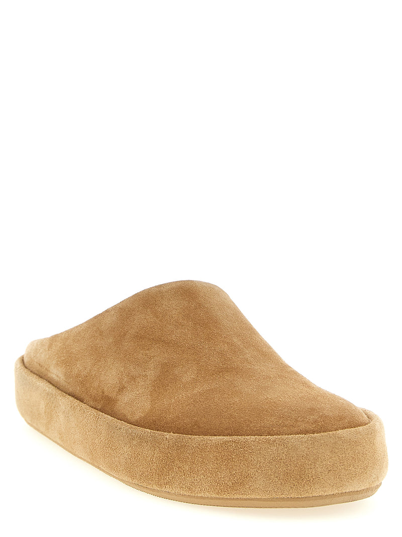 MARSÈLL Beige Calfskin ‘Cassapelle’ Mules for Men