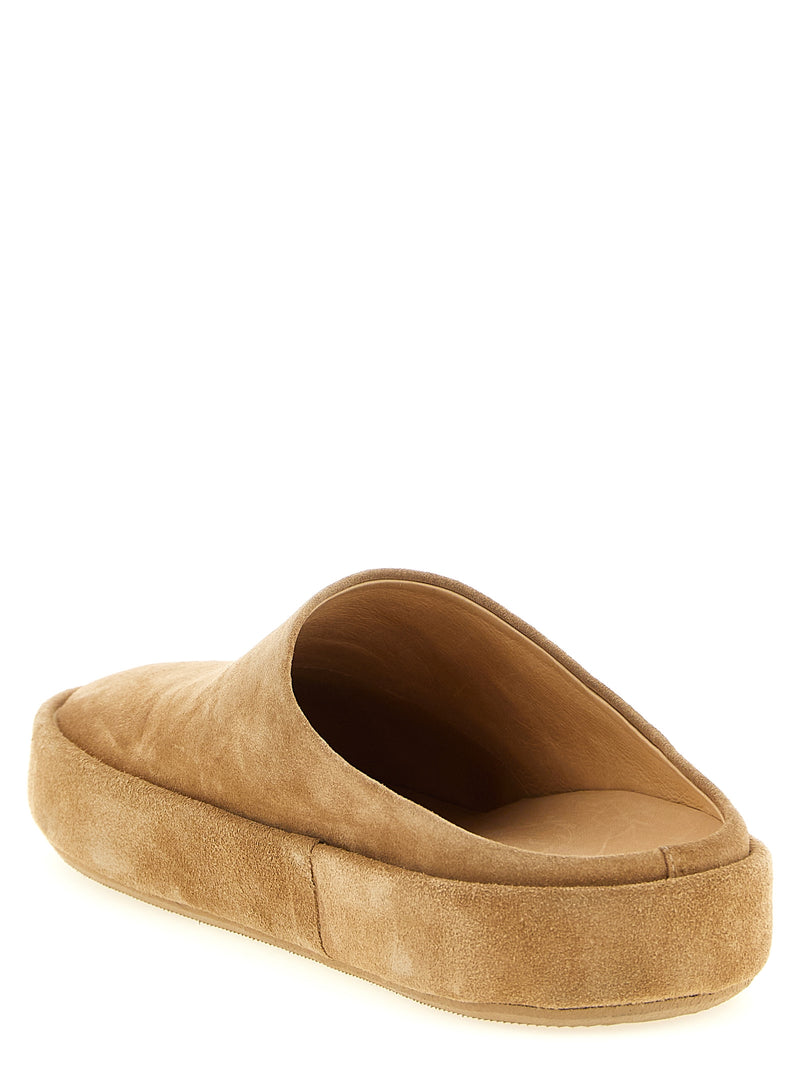MARSÈLL Beige Calfskin ‘Cassapelle’ Mules for Men