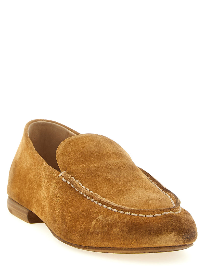 Mocassins à enfiler en cuir de veau marron Marsell