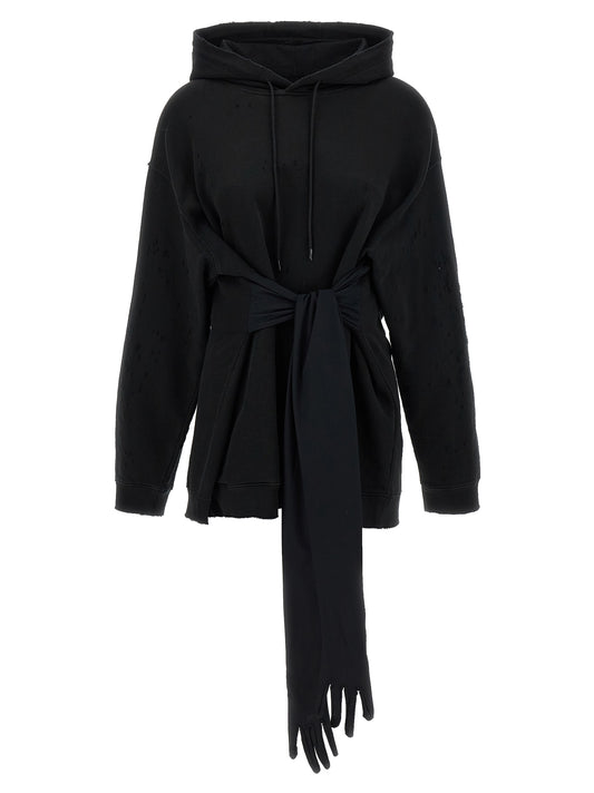 MM6 Maison Margiela Black Cotton Short Dress