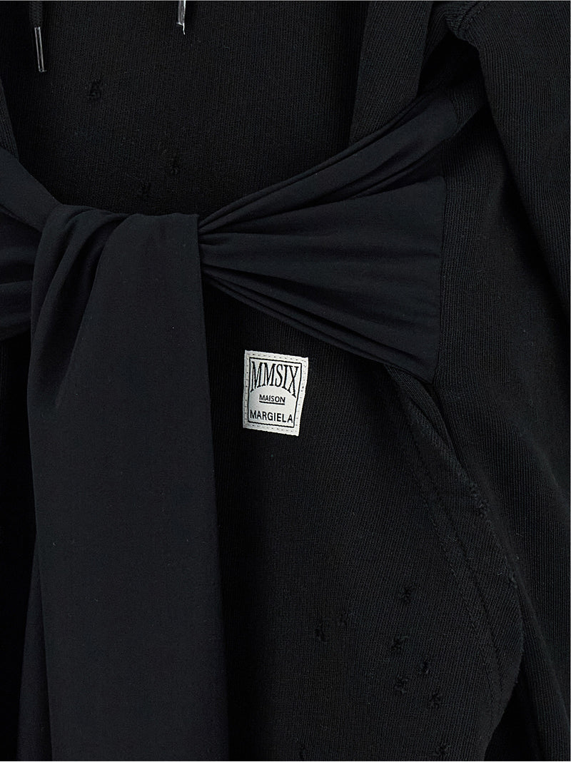 MM6 Maison Margiela Black Cotton Short Dress