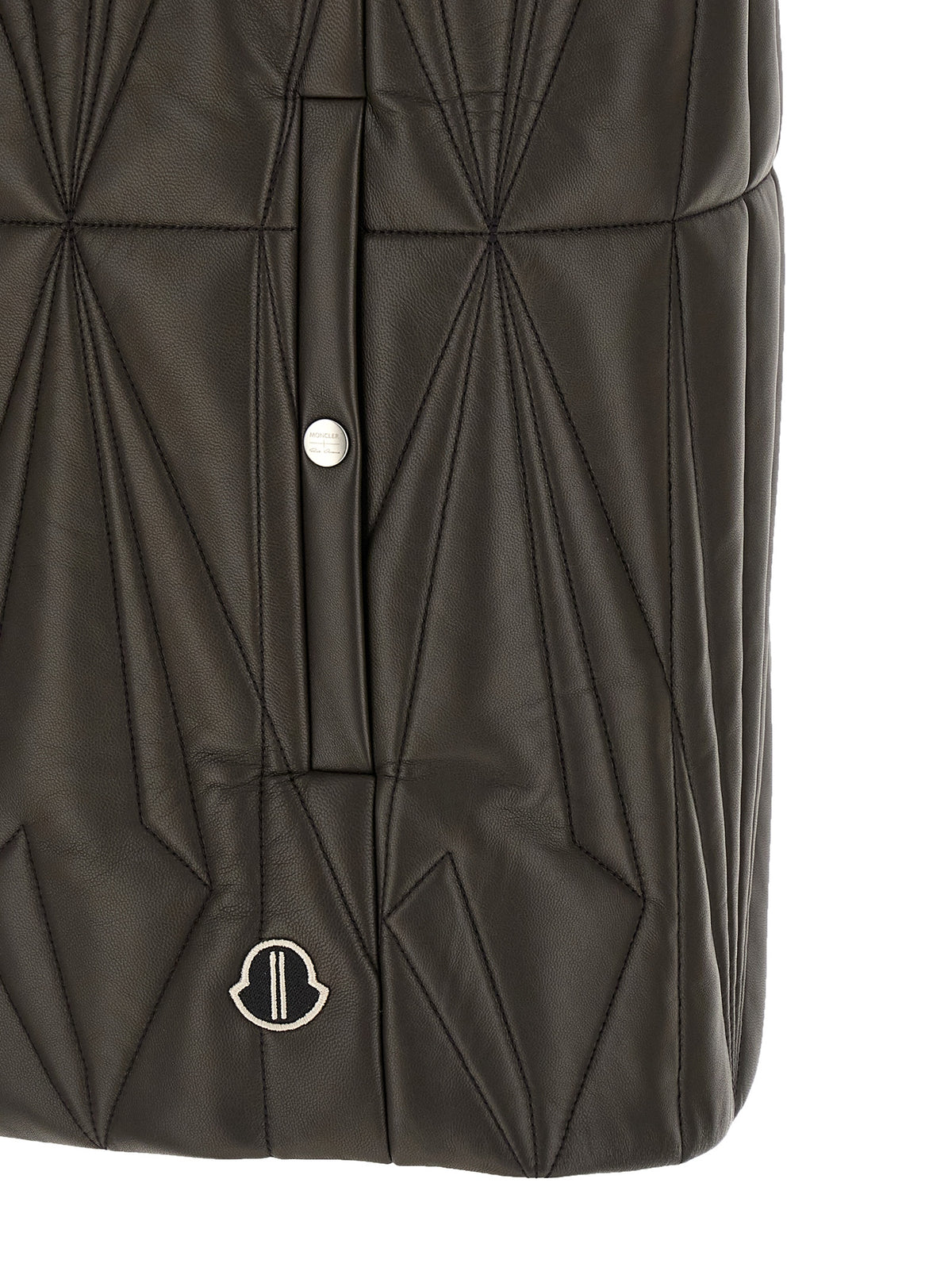 Veste sans manches Rick Owens en cuir d'agneau marron
