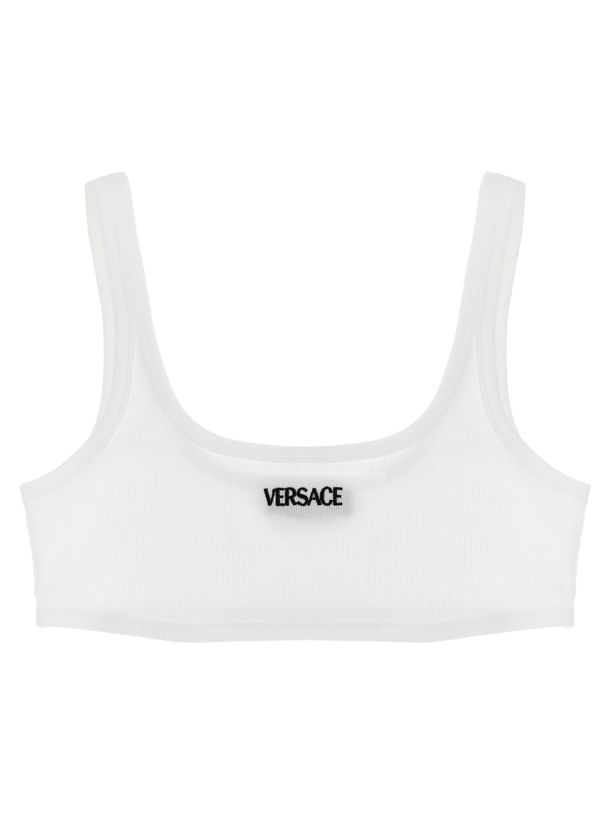 Versace White Cotton Bra - Stylish Comfort for Women