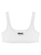 Versace White Cotton Bra - Stylish Comfort for Women