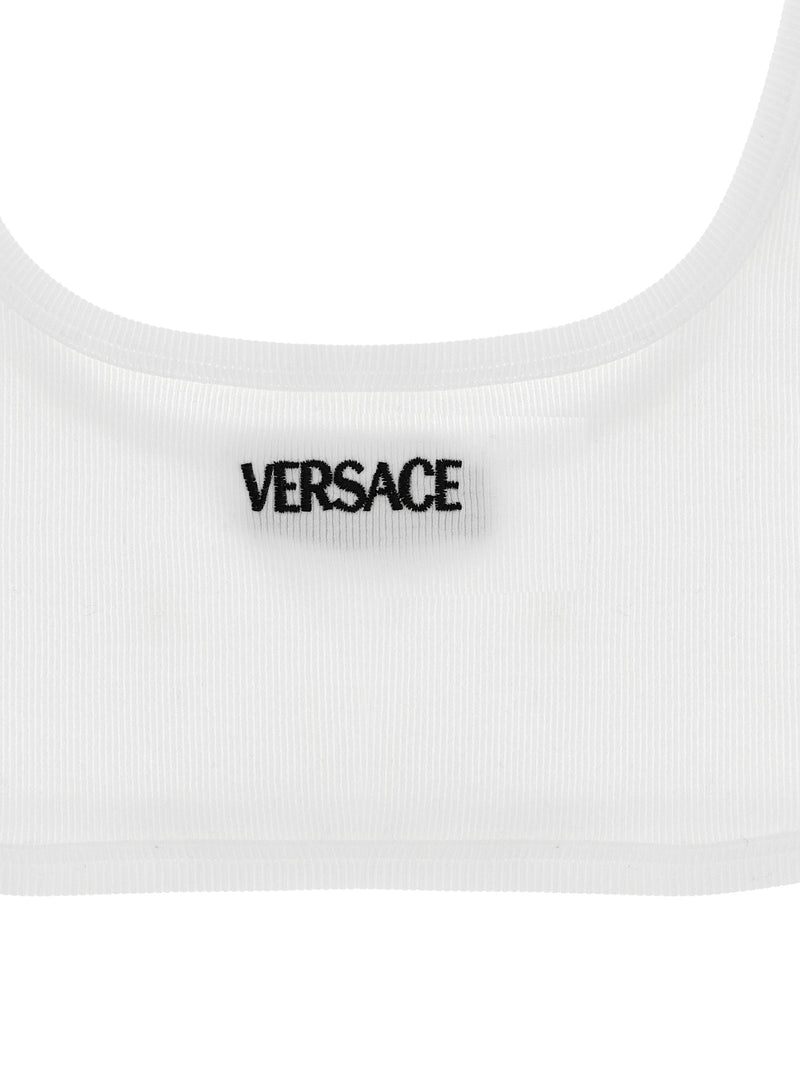 Versace White Cotton Bra - Stylish Comfort for Women