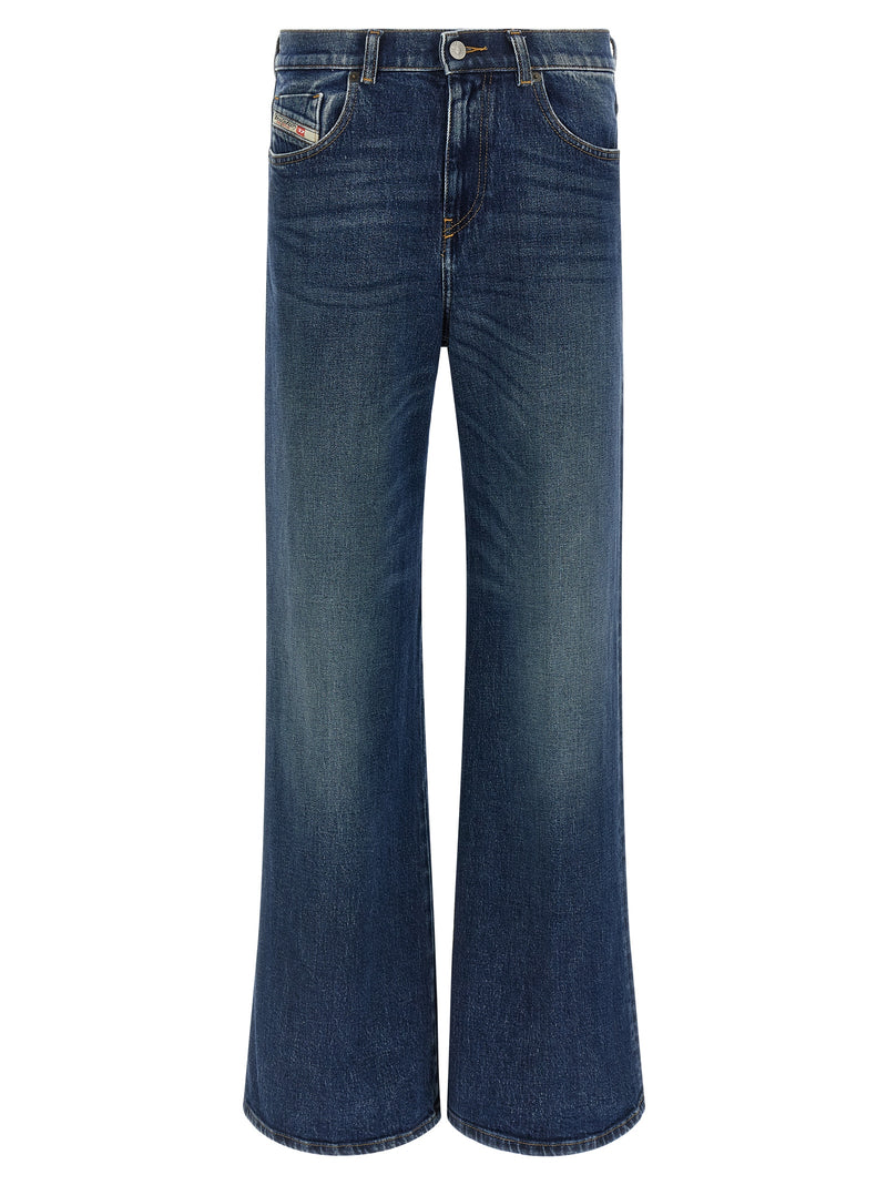 Diesel D-Akemi ‘1978’ Blue Cotton Flared Jeans for Women