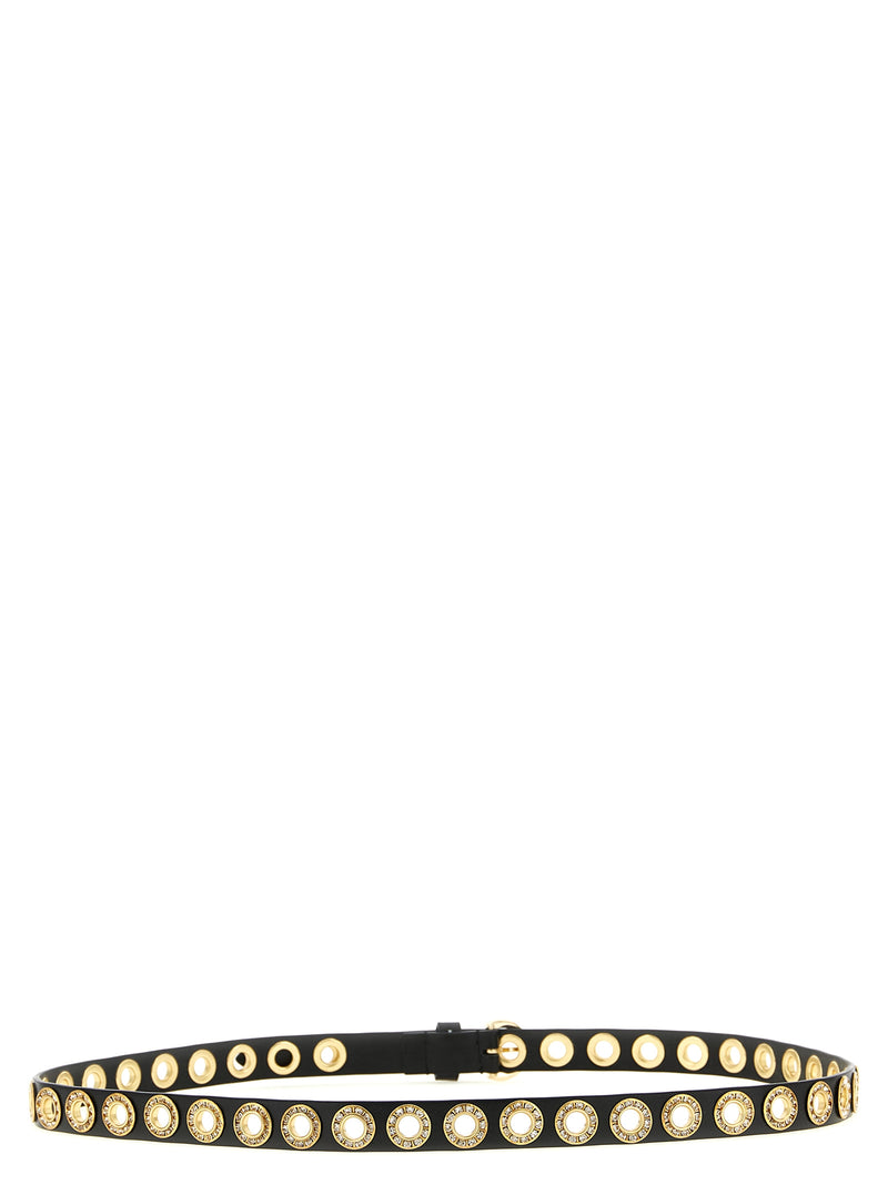 PINKO Black Polyethylene Regular Belt - Edgy Sophistication