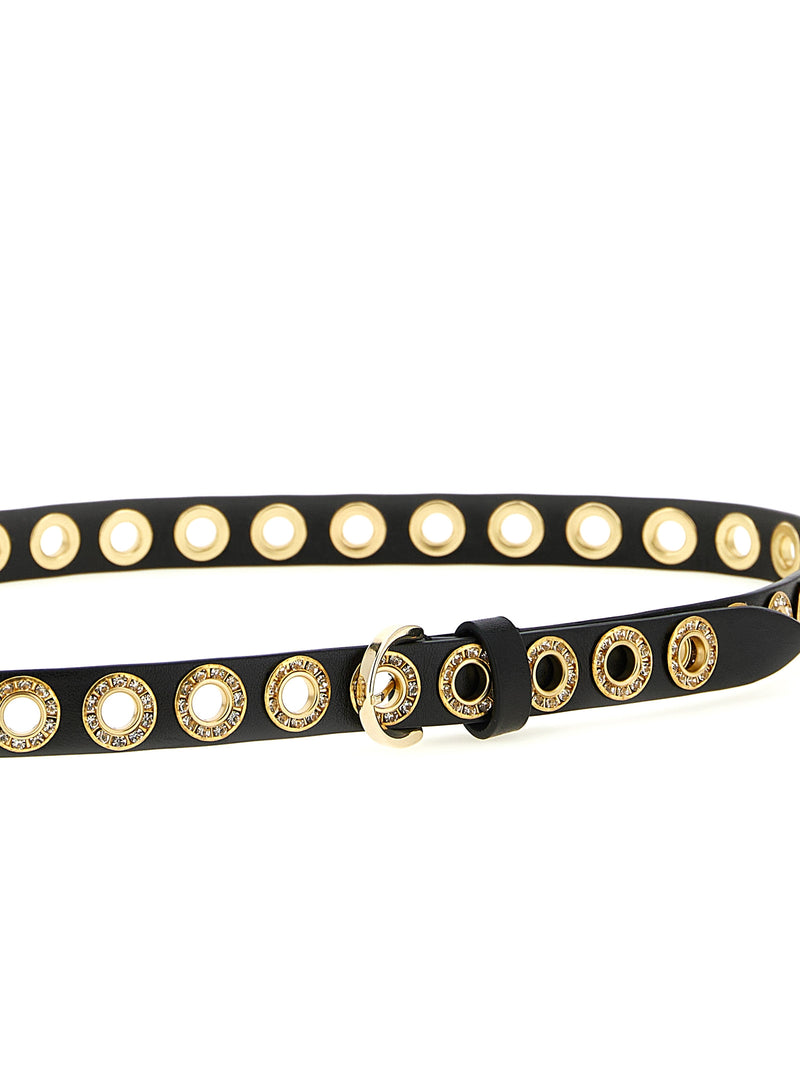 PINKO Black Polyethylene Regular Belt - Edgy Sophistication