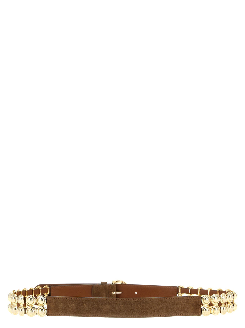 Ceinture PINKO en cuir d'agneau marron coupe classique