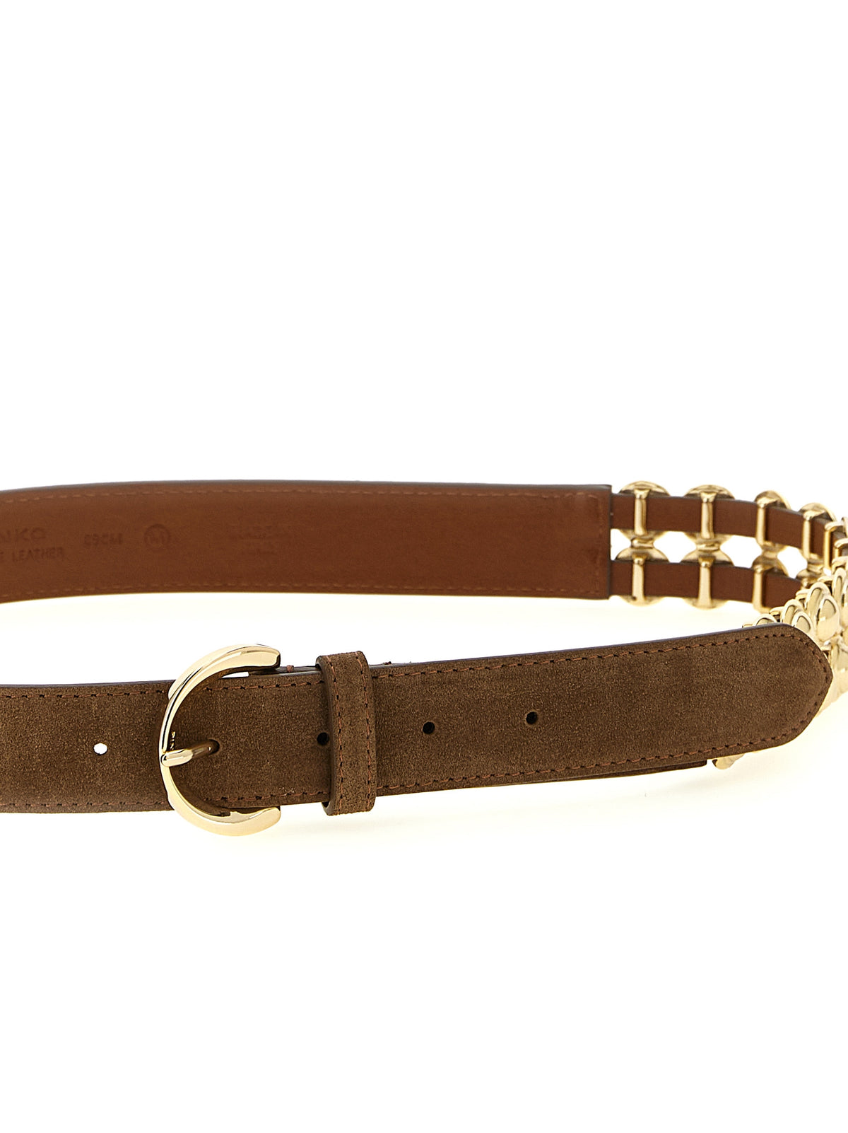 Ceinture PINKO en cuir d'agneau marron coupe classique
