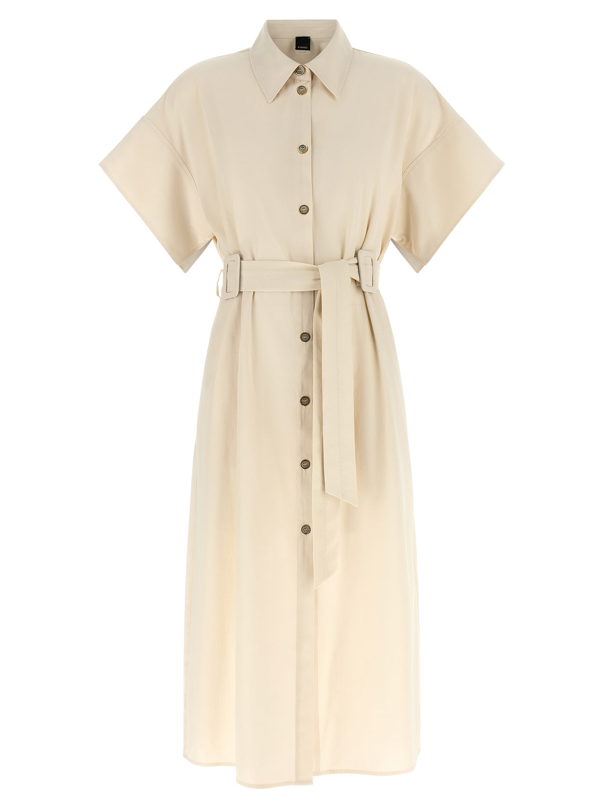 PINKO Robe Midi en Coton Beige