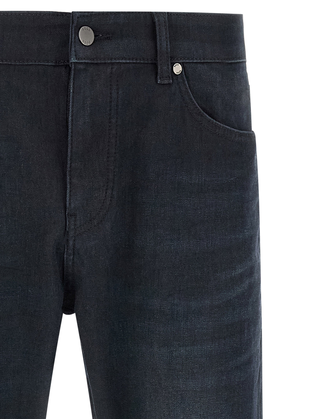 Hugo Boss P-Delaware Blue Cotton Straight-Leg Jeans