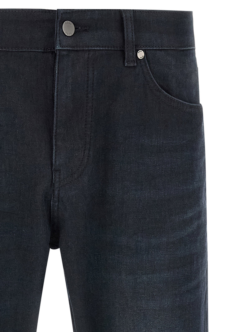 Hugo Boss P-Delaware Blue Cotton Straight-Leg Jeans