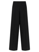 Pantalon en viscose noir Herno