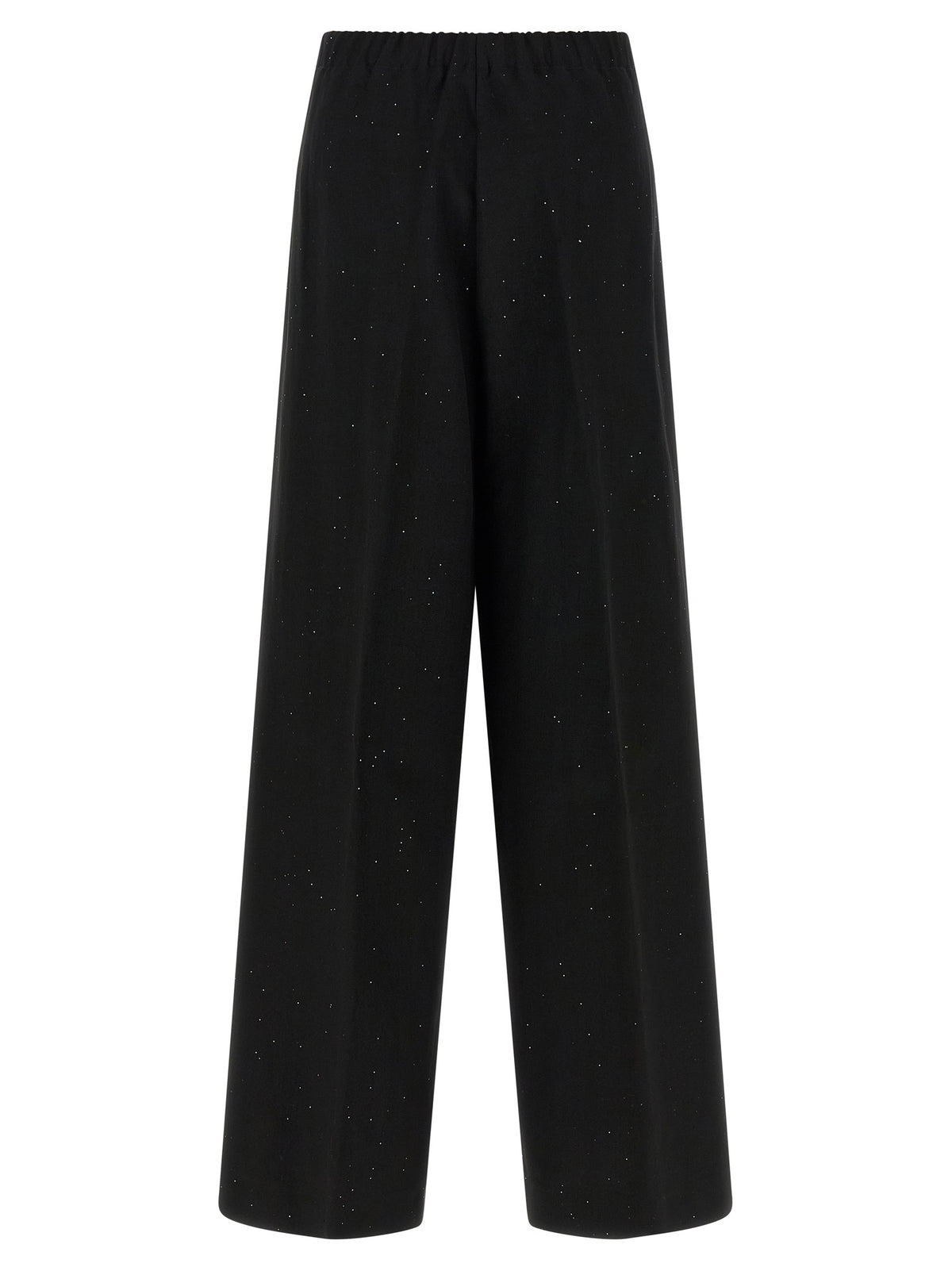 Pantalon en viscose noir Herno
