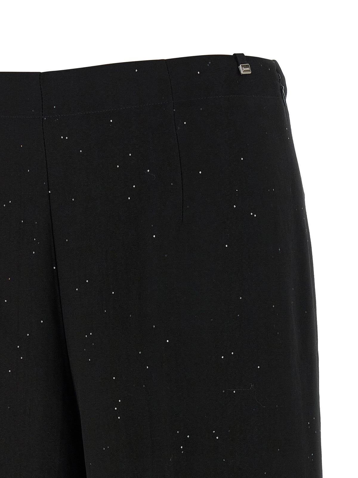 Pantalon en viscose noir Herno