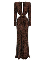 Robe longue Elisabetta Franchi en polyester marron