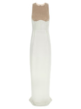 Robe longue blanche en polyester Elisabetta Franchi