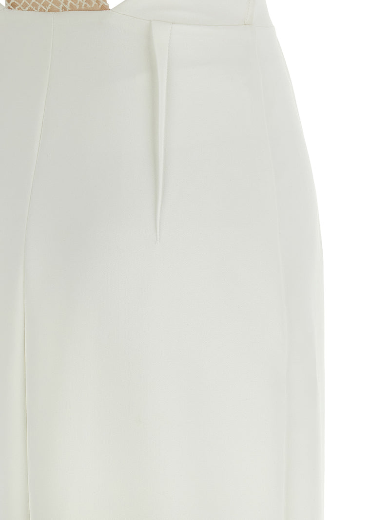 Elisabetta Franchi White Polyester Long Dress