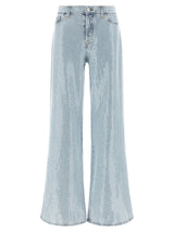 Jean flare bleu en coton 7 For All Mankind