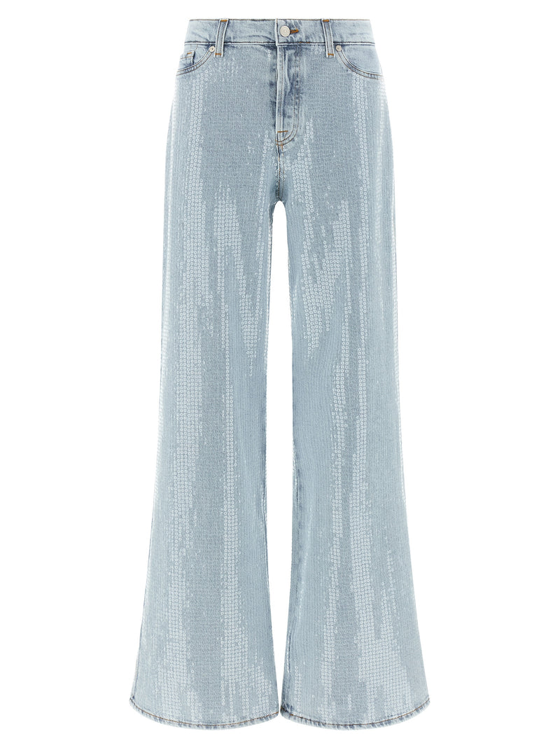Jean flare bleu en coton 7 For All Mankind