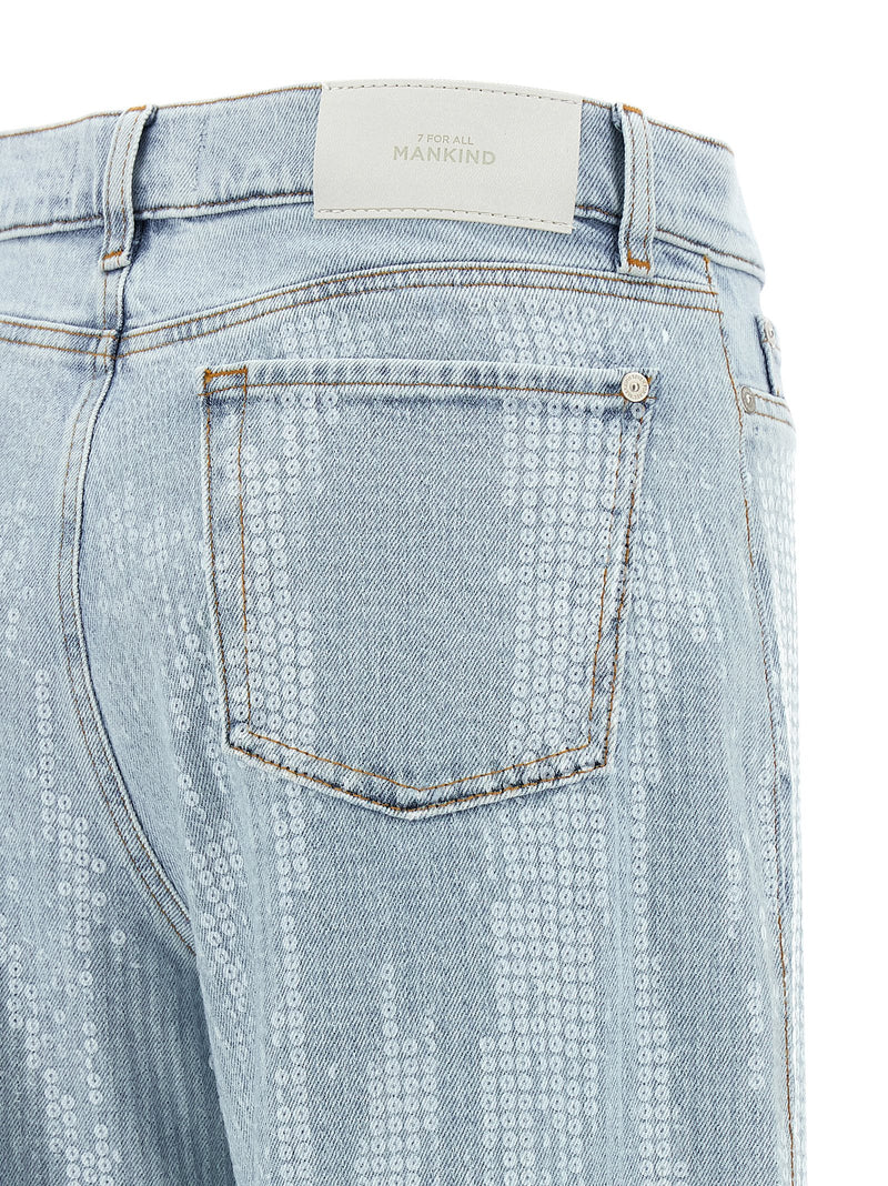 Jean flare bleu en coton 7 For All Mankind
