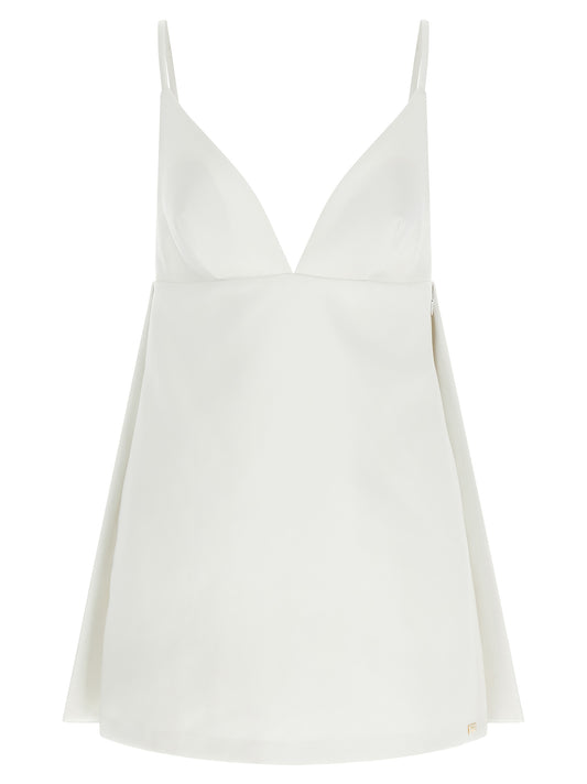 Robe courte Elisabetta Franchi en polyester blanc