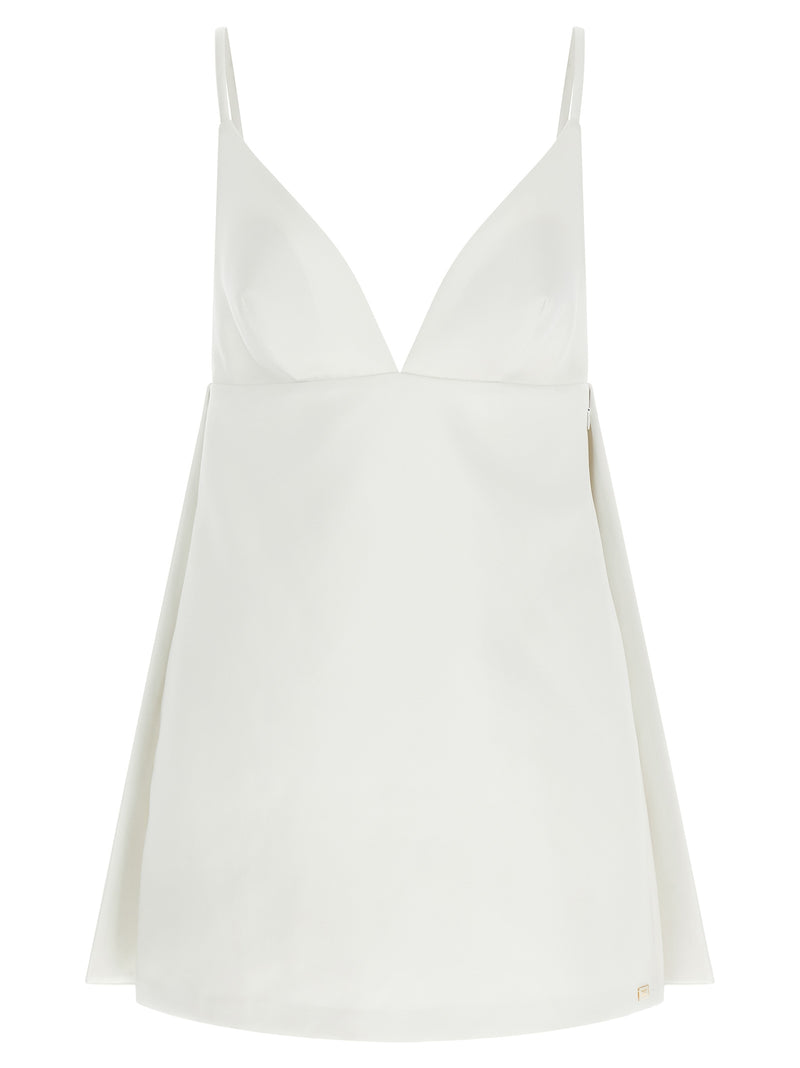 Robe courte Elisabetta Franchi en polyester blanc